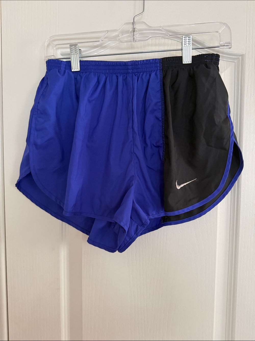 Nike Royal Blue and Black Women's Athletic Shorts